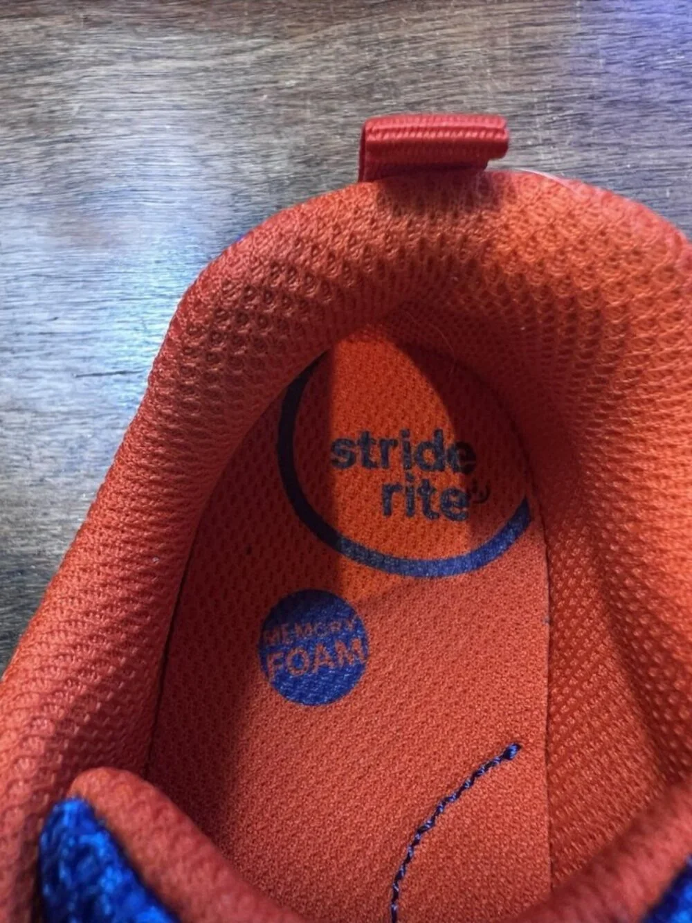 Stride Rite SRT Ian Toddler Sneakers Size 9 Blue Orange Hook Loop Excellent